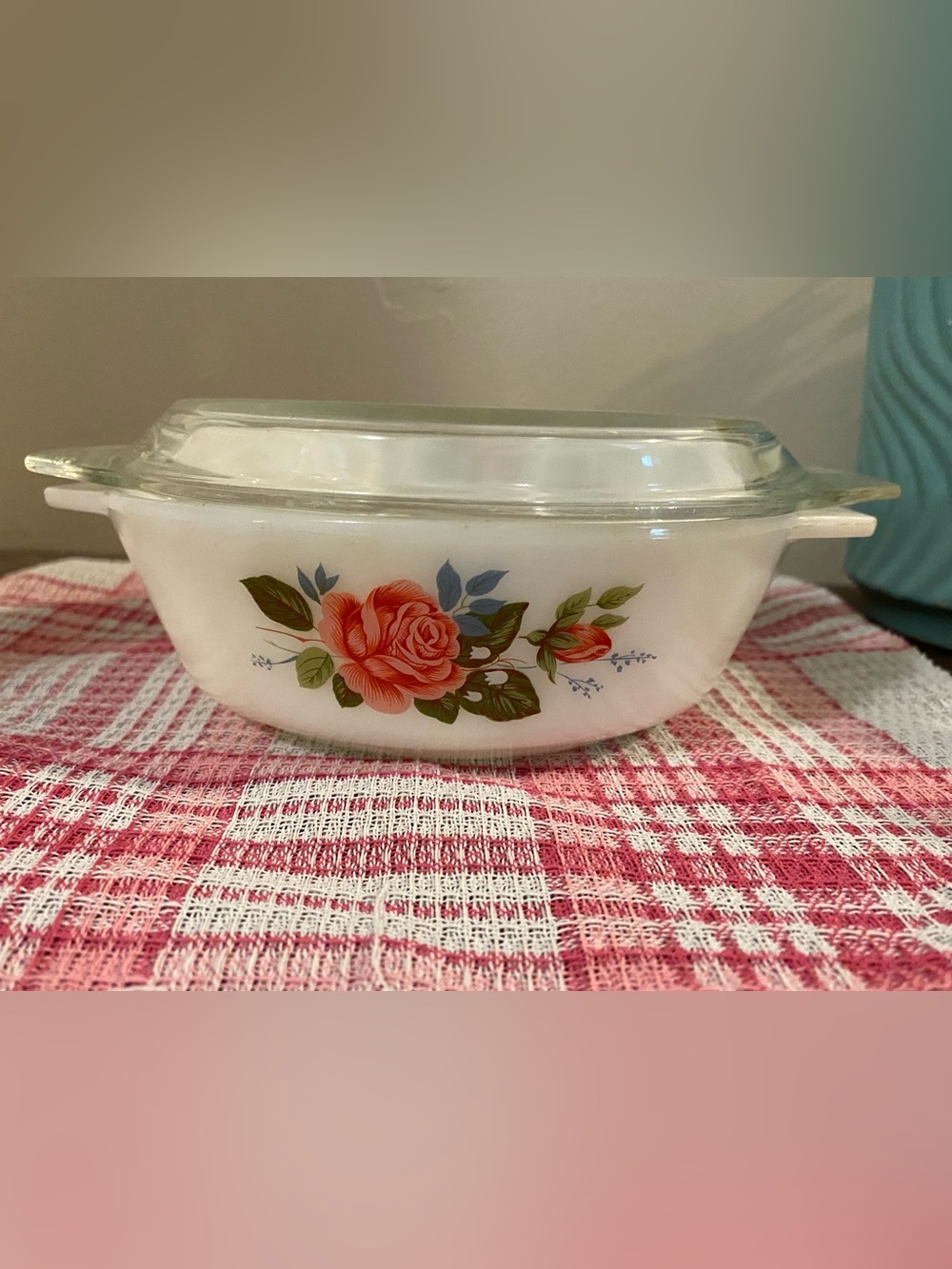 Vintage JAJ Pyrex Cottage Rose casserole